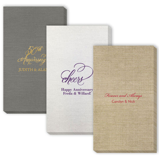 Design Your Own Anniversary Bamboo Luxe Guest Towels